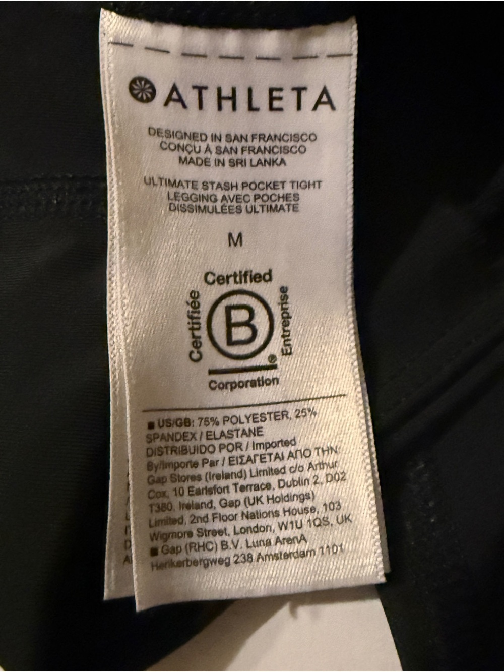Athleta Ultimate Stash Pocket Tight Leggings Black M Full Length - Picture 8 of 15
